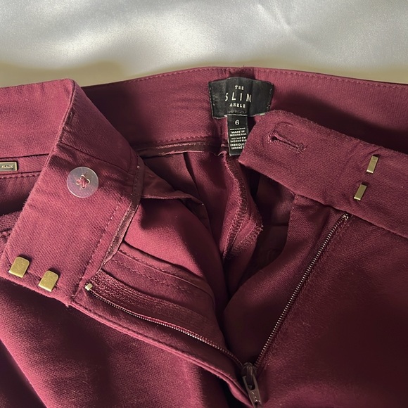 WHBM Ankle Pant - Red Wine - Picture 5 of 6
